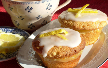 Muffins au citron et au lemon curd