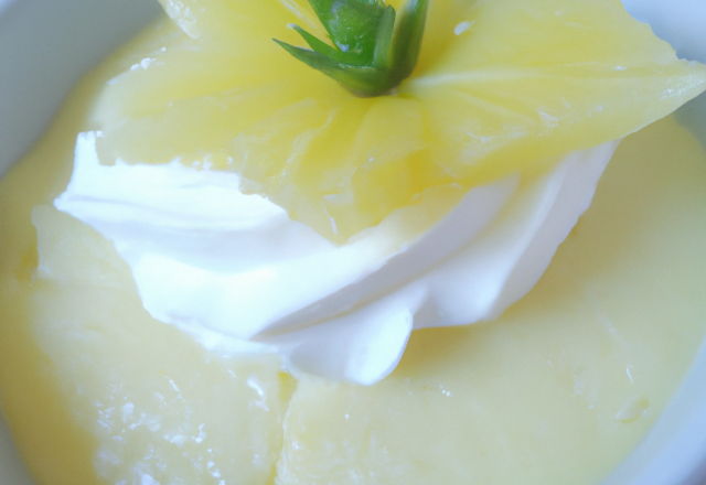 Crème ailée et vanillée à l'ananas