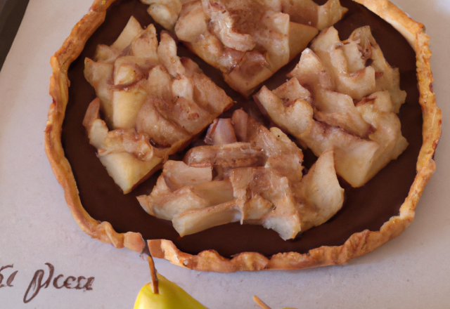 Tarte poire-chocolat savoureuse