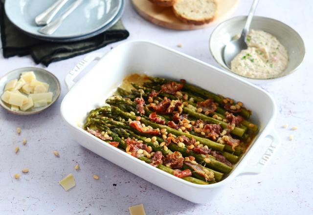 Asperges rôties au parmesan et jambon de Parme