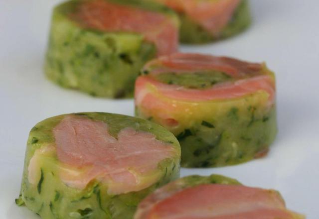 Bouchées de saumon aux courgettes croquantes