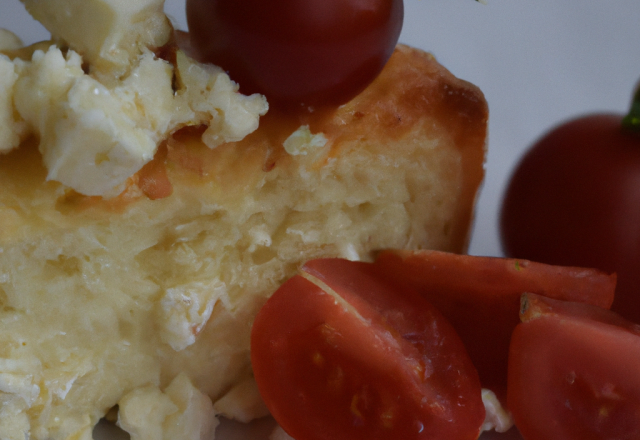 Cake à la feta et tomate cerise