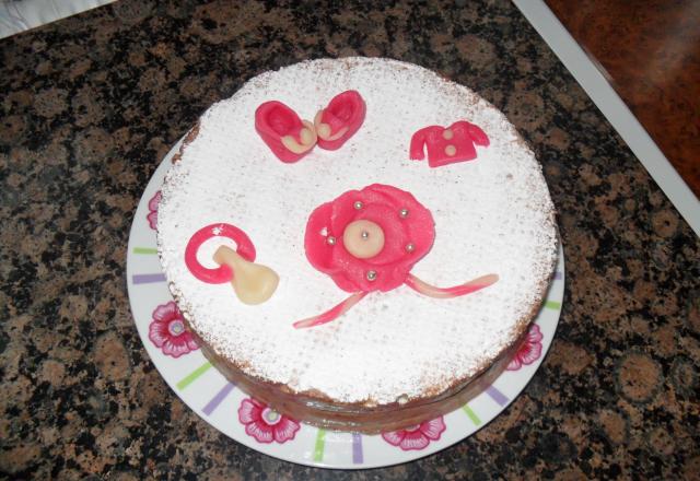 Gâteau naissance à la va-vite.