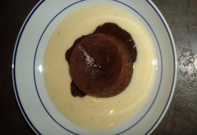 Coulant au chocolat et sa crème anglaise