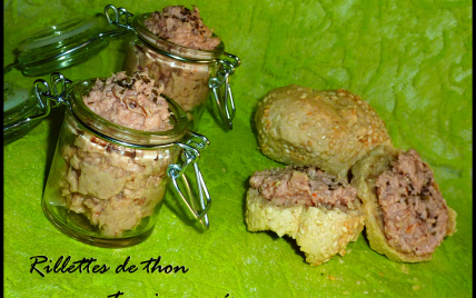 Rillettes de thon avec ses pains au sésame