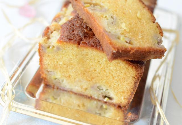 Cake crumble au chocolat blanc et banane