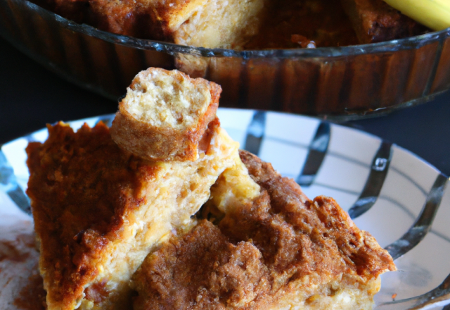 Moelleux de banane et citron, streusel cannelle et cassonade