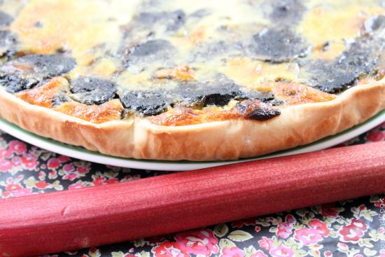 Tarte au boudin noir et à la rhubarbe !