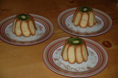 Mes petites charlottes aux fruits, kiwi, ananas, pommes et orange