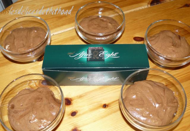 Mousse au chocolat et à la menthe