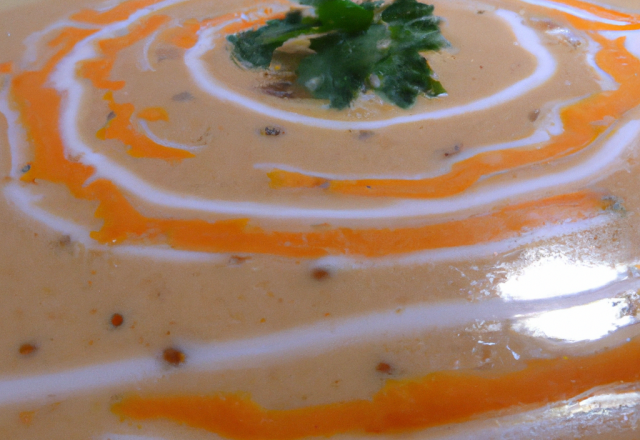 Velouté de carottes aux saint jacques