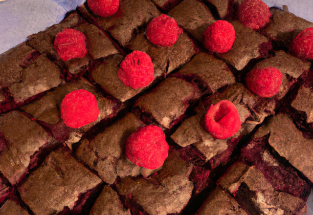 Brownies à la patate douce et framboises