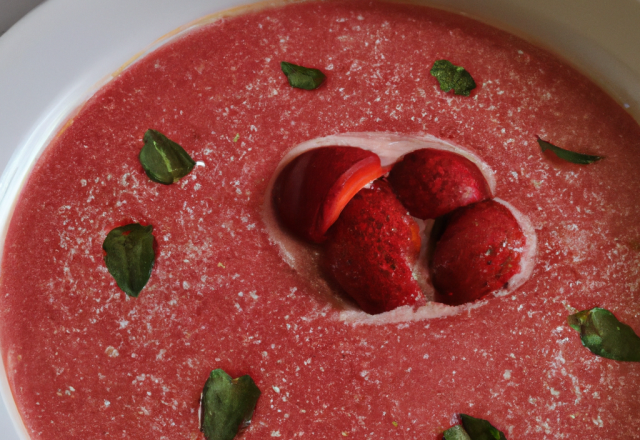 Soupe aux fraises épicées