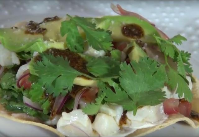 Tostada de ceviche Pescado