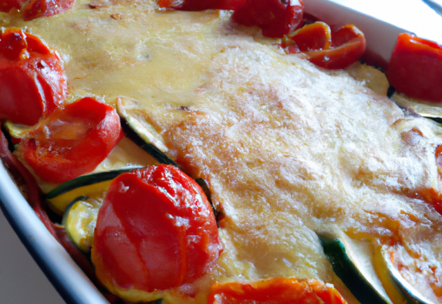 Gratin de courgettes et tomates