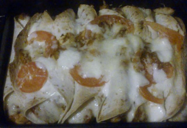 Enchiladas avec marinade de dinde au épices