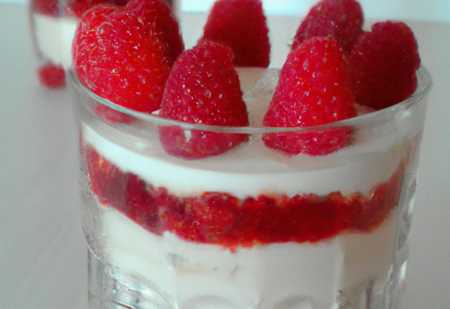 Verrine de framboises à la Rose ...