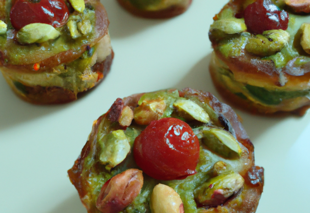 Mini cake aux tomates et pistaches