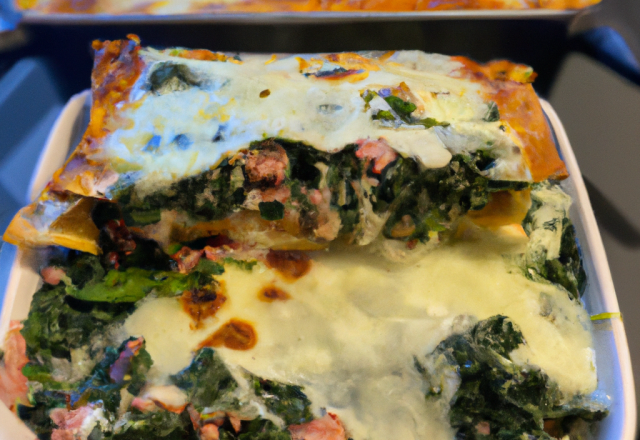 Lasagnes aux epinards et jambon de Parme