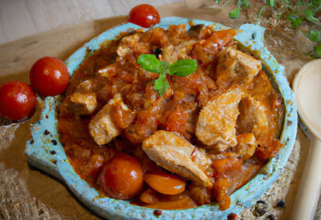 Emincé de poulet aux tomates séchées