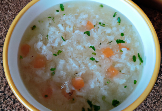 Soupe de riz maison