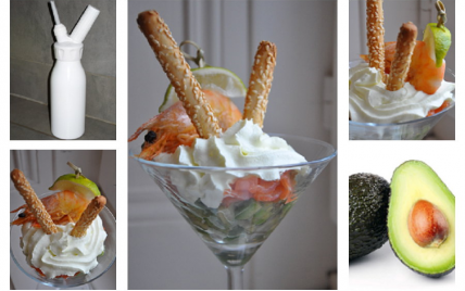 Verrine de saumon fumé à la chantilly de wasabi