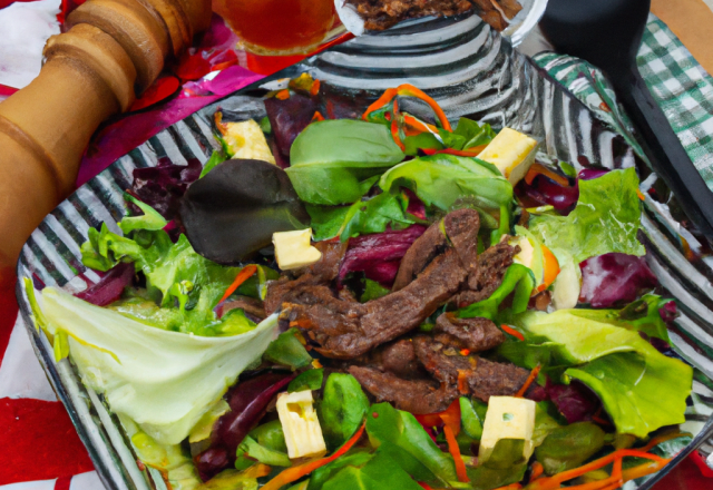 Salade de paleron de bœuf maison