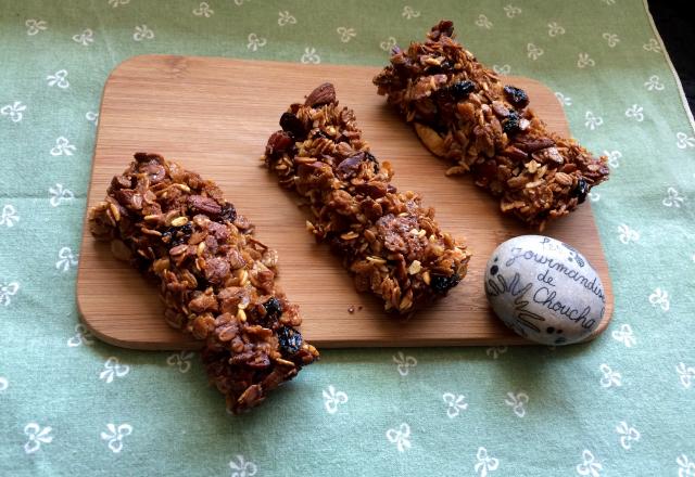 Barre de céréales maison amandes/raisins