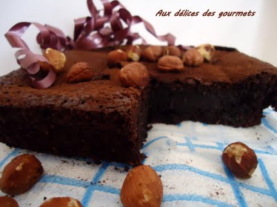 Fondant au chocolat et aux noisettes