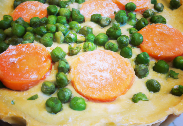 Quiche carottes et petits pois