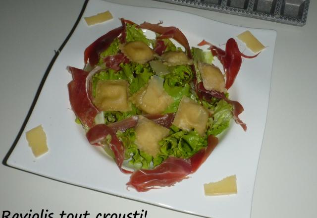 Salade de ravioles frits