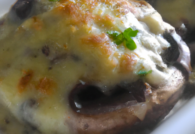 Gratin de quenelles champignons