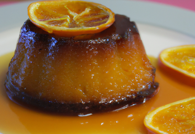 Fondant à l'orange en croûte caramélisée