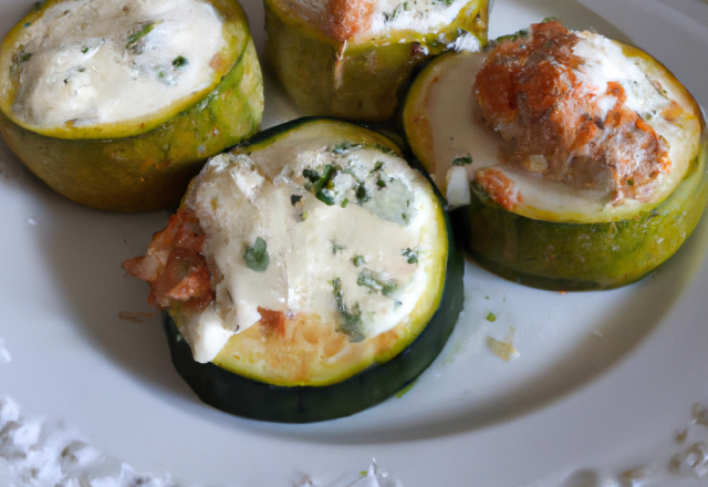 Courgettes farcies au fromage blanc