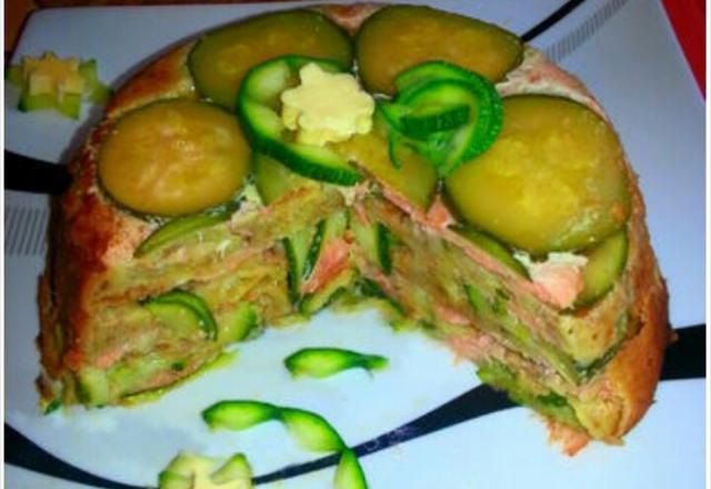 Terrine de courgettes et saumon fumé