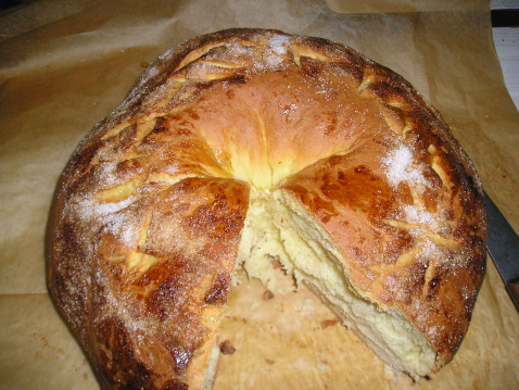 Gâteau de semoule aux fruits de saison