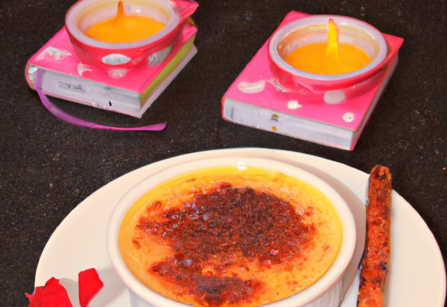 Crème brûlée à la liqueur de coquelicot de Nemours