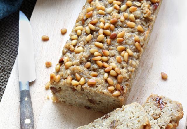 Cake à la banane pignons de pin et huile de coco