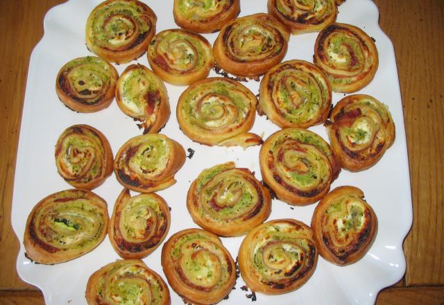 Feuilletés fromage et courgettes