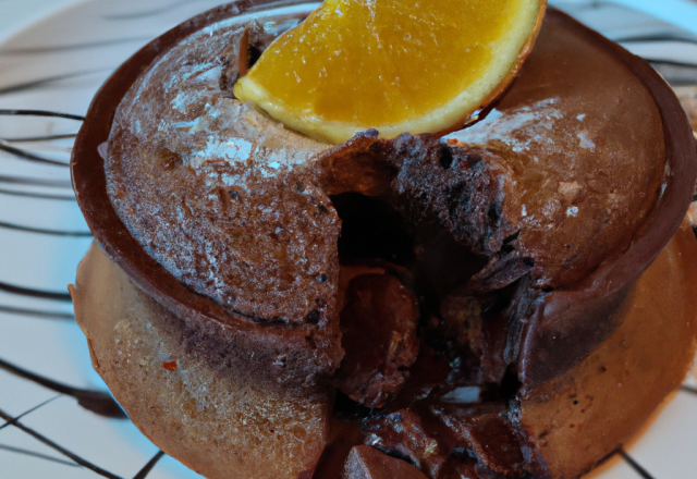 Soufflé au chocolat et à l'orange