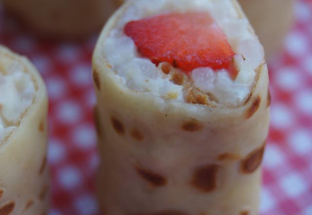 Makis sucrés à la fraise