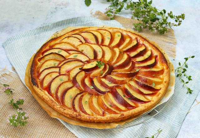 Tarte fine aux pêches