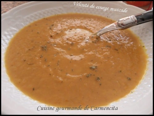 Velouté de courge muscade et marrons