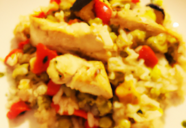 Risotto aux légumes et au poulet vite fait bien fait !