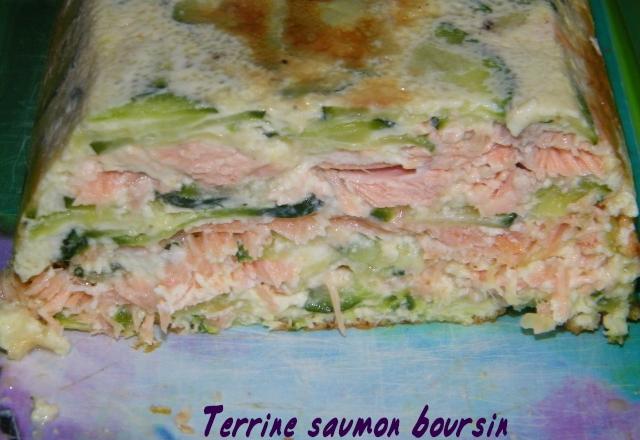 Terrine saumon courgette à la crème de boursin