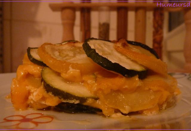 Duo de courgettes au cheddar