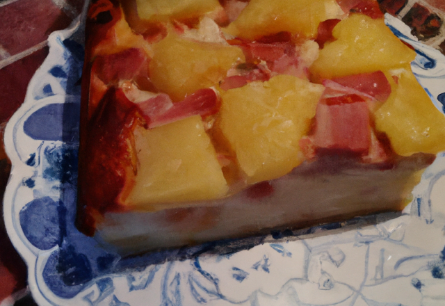 Cake sucrée salée ananas et lardons