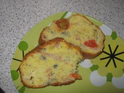 Cake roquefort - tomates - jambon