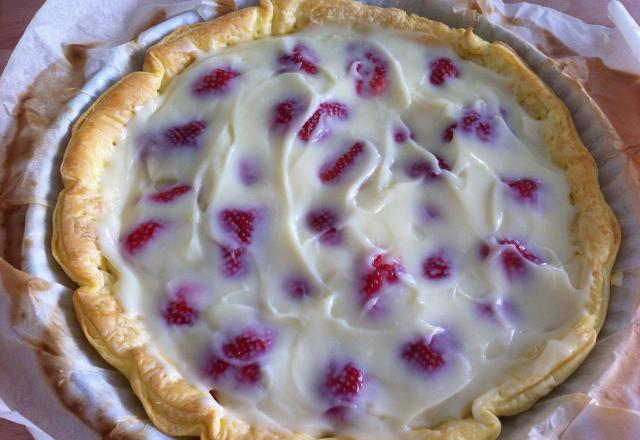 Tarte chocolat blanc fraises