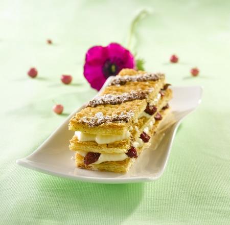 Millefeuille aux cranberries